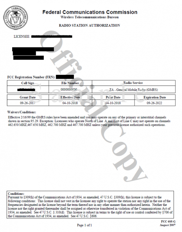 Getting Your GMRS License Texas GMRS Network